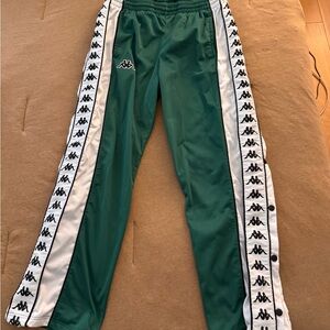 Kappa Teal Green Elastic Waist Track Pants